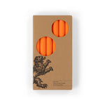 BRITISH COLOUR STANDARD - 25cm / 10'' H  - Bright Orange Eco Dinner Candles, Gift Box of 6
