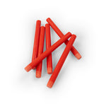 BRITISH COLOUR STANDARD - 25cm / 10'' H  - Poppy Red Eco Dinner Candles, Gift Box of 6