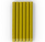 BRITISH COLOUR STANDARD - 25cm / 10'' H  - Green Muscat Eco Dinner Candles, Gift Box of 6