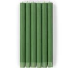 BRITISH COLOUR STANDARD - 25cm / 10'' H  - Emerald Green Eco Dinner Candles, Gift Box of 6