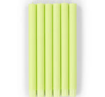 BRITISH COLOUR STANDARD - 25cm / 10'' H  - Chartreuse Green Eco Dinner Candles, Gift Box of 6