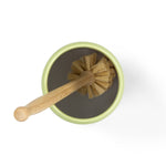 BRITISH COLOUR STANDARD Enamel Toliet Brush Holder & Brush in Eau De Nil