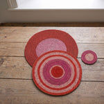 NEW! BRITISH COLOUR STANDARD Seagrass Serving Mat 14.9 " in Guardsman Red / Venetian Pink