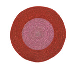 NEW! BRITISH COLOUR STANDARD Seagrass Serving Mat 14.9 " in Guardsman Red / Venetian Pink