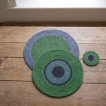 NEW! BRITISH COLOUR STANDARD Seagrass Serving Mat 14.9 " in Turquoise Green / Beryl Blue