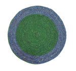 NEW! BRITISH COLOUR STANDARD Seagrass Serving Mat 14.9 " in Turquoise Green / Beryl Blue