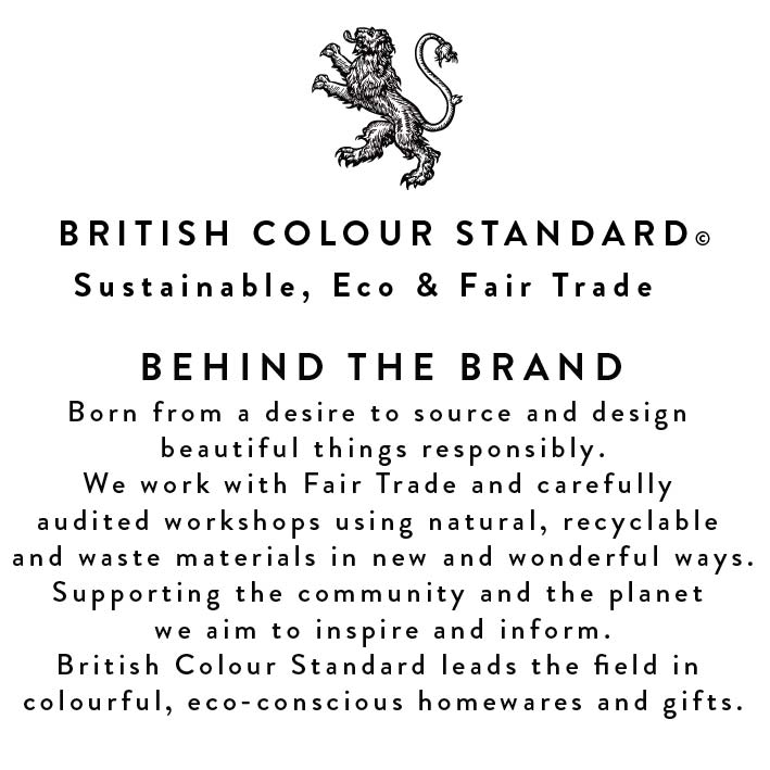 BRITISH COLOUR STANDARD Seagrass Coaster, 4.5" D - Midnight Blue / Tuscan Yellow