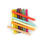 BRITISH COLOUR STANDARD - 25cm / 10'' H  - Bright Orange Eco Dinner Candles, Gift Box of 6