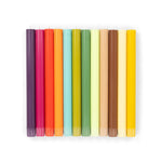 BRITISH COLOUR STANDARD - 25cm / 10'' H  - Bright Orange Eco Dinner Candles, Gift Box of 6