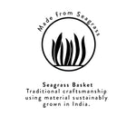 BRITISH COLOUR STANDARD Seagrass Waste Paper Basket in Olive / Old Rose