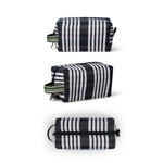 BRITISH COLOUR STANDARD - Eco Woven Wash Bag in Jet and Grass Green