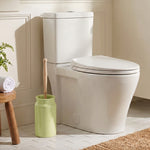 BRITISH COLOUR STANDARD Enamel Toliet Brush Holder & Brush in Eau De Nil