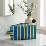 BRITISH COLOUR STANDARD - Eco Woven Wash Bag in Medici Blue and Grass Green