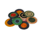 BRITISH COLOUR STANDARD Seagrass Coaster, 4.5" D - Midnight Blue / Beryl Green