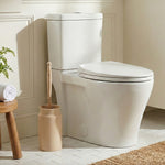BRITISH COLOUR STANDARD Enamel Toliet Brush Holder & Brush in Mushroom