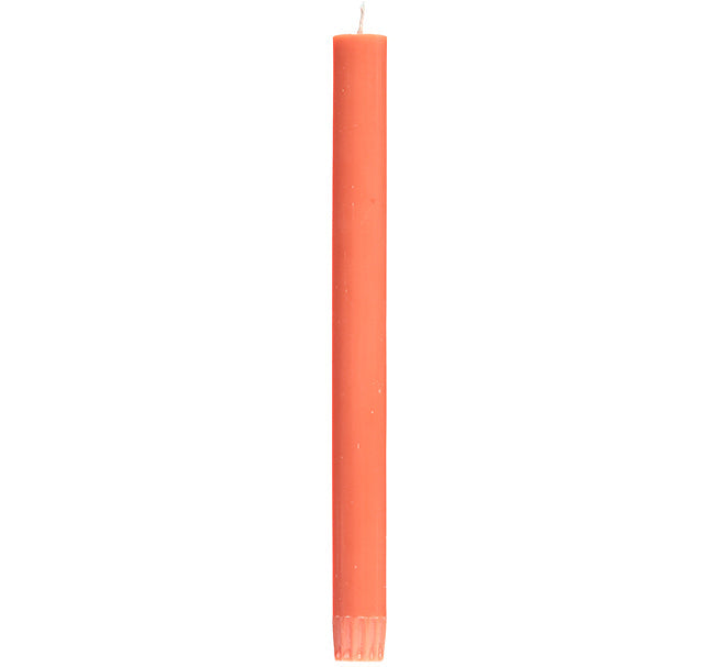 BRITISH COLOUR STANDARD - 25cm / 10'' H Rust Eco Dinner Candles, 25 per pack