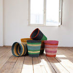 BRITISH COLOUR STANDARD Seagrass Waste Paper Basket in Guardsman / Neyron