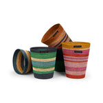 BRITISH COLOUR STANDARD Seagrass Waste Paper Basket in Beryl / Midnight