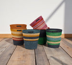 BRITISH COLOUR STANDARD Seagrass Waste Paper Baskets - Mixed Set of 6