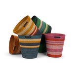 BRITISH COLOUR STANDARD Seagrass Waste Paper Baskets - Mixed Set of 6