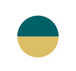 Small Two-Tone Jasmine & Petrol Blue Metal Candleholder