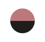 Small Two-Tone Jet Black & Old Rose Metal Candleholder