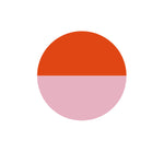 Small Two-Tone Orange Flame & Venetian Pink Metal Candleholder