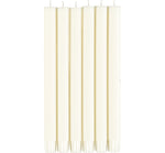 BRITISH COLOUR STANDARD - 25cm / 10'' H Pearl White Eco Dinner Candles, Gift Box of 6