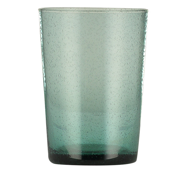 BRITISH COLOUR STANDARD - 11cm H / 4.25'' H French Turquoise Amulet Handmade Glass Tumbler