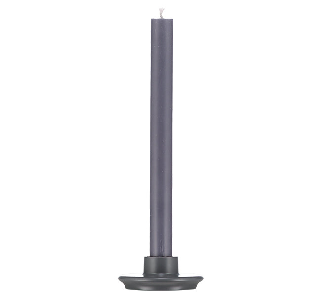 BRITISH COLOUR STANDARD - 8.5cm D / 3.75'' D Small Gunmetal Grey Candleholder