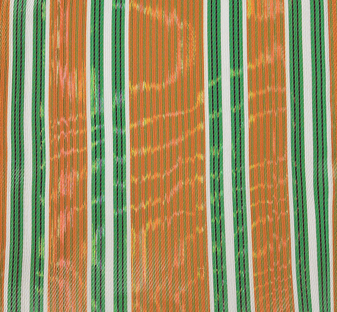 BRITISH COLOUR STANDARD - 40 cm x 44 cm / 15.75'' x 17.3'' Woven Market Shopper in Spanish Orange & Grass Green