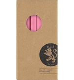 BRITISH COLOUR STANDARD - 25cm / 10'' H Neyron Rose Eco Dinner Candles, Gift Box of 6