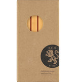 BRITISH COLOUR STANDARD - 25cm / 10'' H Saffron Yellow Eco Dinner Candles, Gift Box of 6