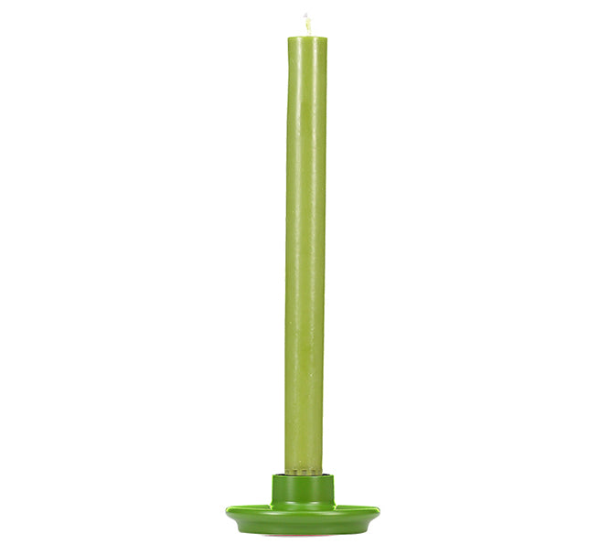 BRITISH COLOUR STANDARD - 8.5cm D / 3.75'' D Small Olive Green Candleholder