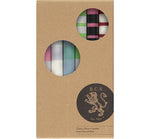 BRITISH COLOUR STANDARD - 25cm / 10'' H  - STRIPED Mixed Pack of all 3 Stripes Eco Dinner Candles, Gift Box of 6