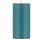 BRITISH COLOUR STANDARD - Tall Petrol Blue Eco Pillar Candle, 6'' / 15cm