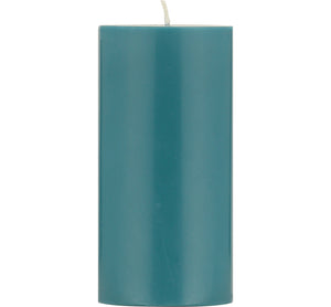 BRITISH COLOUR STANDARD - Tall Petrol Blue Eco Pillar Candle, 6'' / 15cm