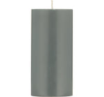 BRITISH COLOUR STANDARD - Tall Gunmetal Grey Eco Pillar Candle, 6''/ 10cm