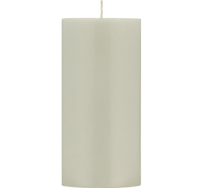 BRITISH COLOUR STANDARD - Tall Gull Grey Eco Pillar Candle, 6''  / 10cm