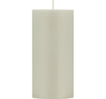 BRITISH COLOUR STANDARD - Tall Gull Grey Eco Pillar Candle, 6''  / 10cm