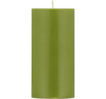BRITISH COLOUR STANDARD - Tall Olive Eco Pillar Candle, 6'' / 15cm