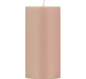 BRITISH COLOUR STANDARD - Tall Old Rose Eco Pillar Candle, 6'' / 10cm