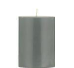 BRITISH COLOUR STANDARD - Small Gunmetal Grey Eco Pillar Candle, 4'' / 10cm