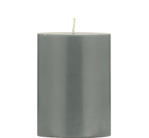 BRITISH COLOUR STANDARD - Small Gunmetal Grey Eco Pillar Candle, 4'' / 10cm