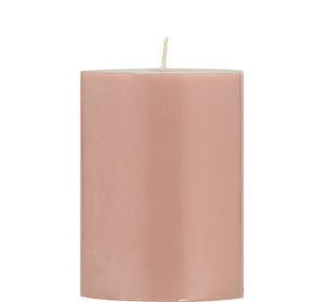 BRITISH COLOUR STANDARD - Small Old Rose Eco Pillar Candle, 4'' / 10cm