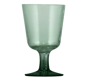 BRITISH COLOUR STANDARD - 13.5 cm H / 5.25'' French Turquoise Amulet Handmade Wine Glass
