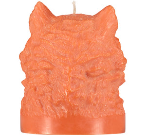 BRITISH COLOUR STANDARD - Orange Flame Wolf Head, Eco Candle