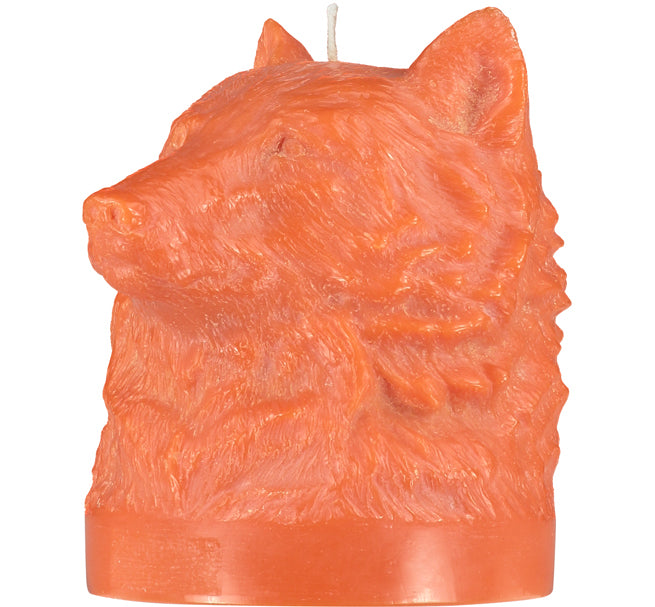 BRITISH COLOUR STANDARD - Orange Flame Wolf Head, Eco Candle