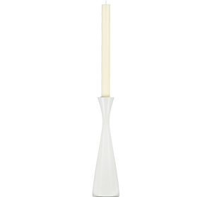 BRITISH COLOUR STANDARD - 25cm H / 9.8'' H  Tall Pearl White Candleholder