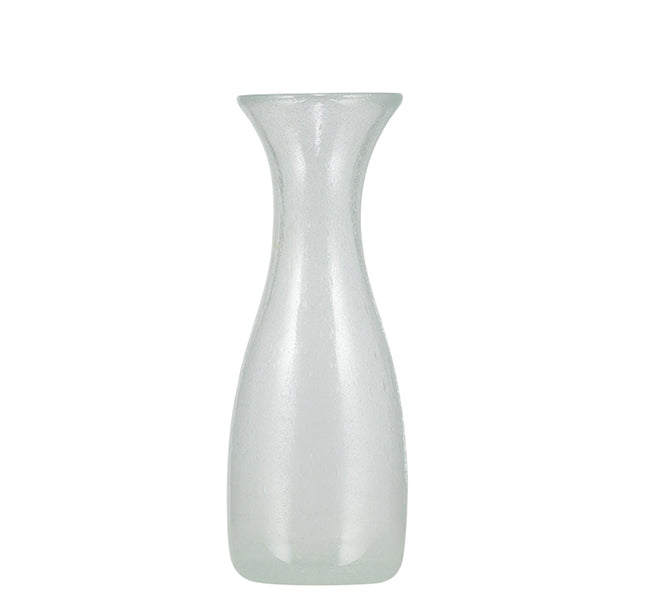 BRITISH COLOUR STANDARD - 23.5cm H / 9.25'' Pearl White Handmade Glass Carafe 0.50 Clt / 0.5 Quart